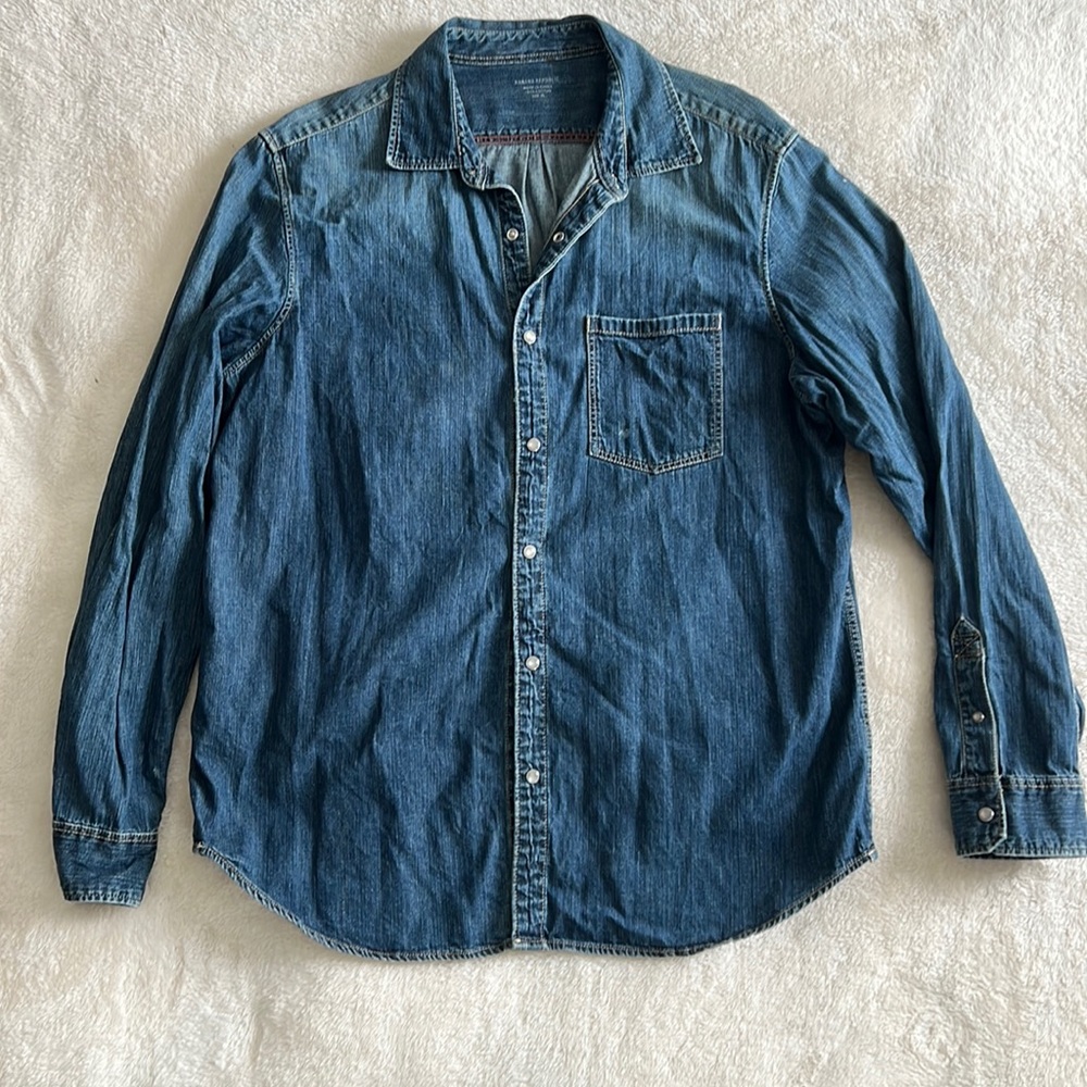 Banana Republic denim shirt light distressing